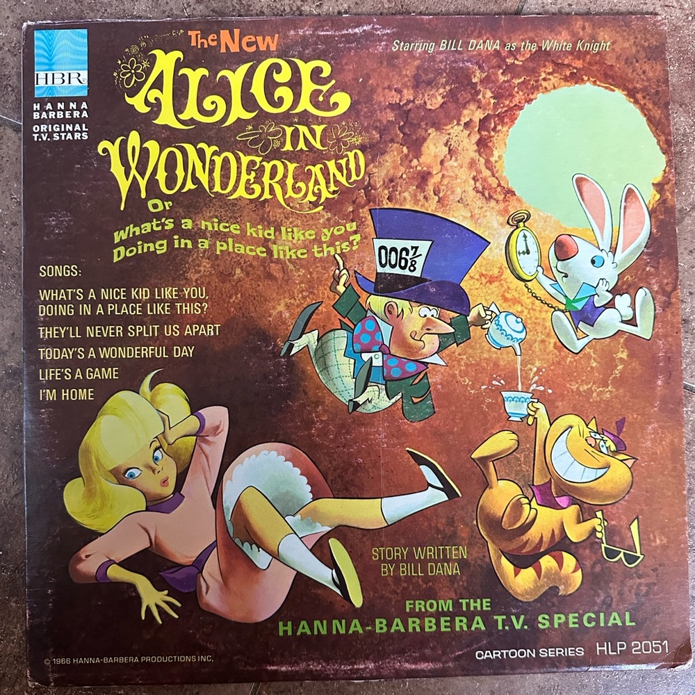 Vintage Alice in Wonderland Album Hanna Barbera LP